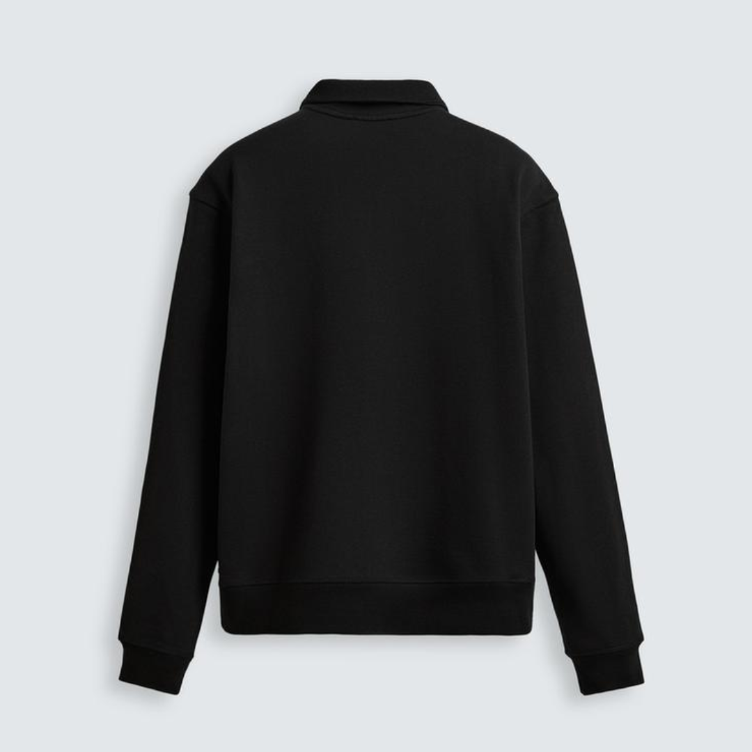 R&amp;L™ BASIC QUARTER-ZIP CZARNY