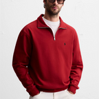R&amp;L™ BASIC QUARTER-ZIP CZERWONY