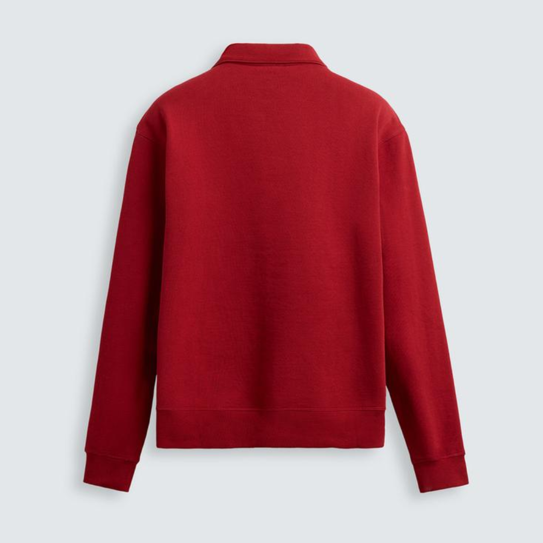 R&amp;L™ BASIC QUARTER-ZIP CZERWONY