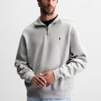 R&amp;L™ BASIC QUARTER-ZIP SZARY