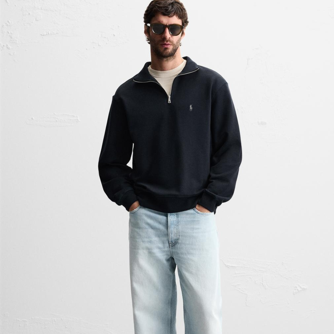 R&amp;L™ BASIC QUARTER-ZIP NAVY