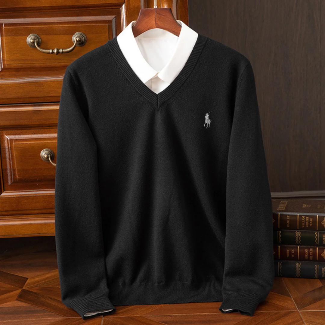 R&amp;L™ | Sweter z dekoltem w serek z czystego kaszmiru – KUP 2, A TRZECI DOSTANIESZ GRATIS 
