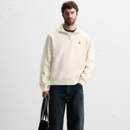 R&amp;L™ BASIC QUARTER-ZIP BEŻOWY