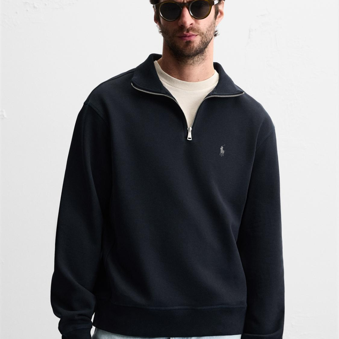 R&amp;L™ BASIC QUARTER-ZIP NAVY