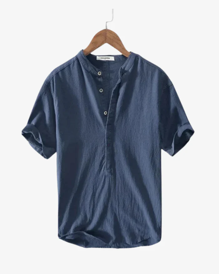 Chemise d'été en lin – Style homme haut de gamme 