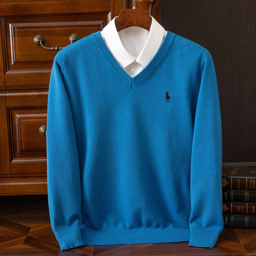 R&amp;L™ | Sweter z dekoltem w serek z czystego kaszmiru – KUP 2, A TRZECI DOSTANIESZ GRATIS 