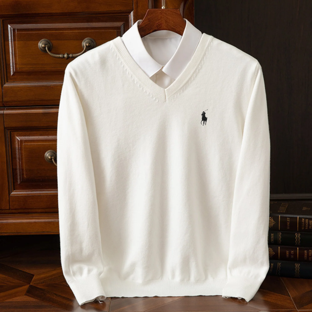 R&amp;L™ | Sweter z dekoltem w serek z czystego kaszmiru – KUP 2, A TRZECI DOSTANIESZ GRATIS 