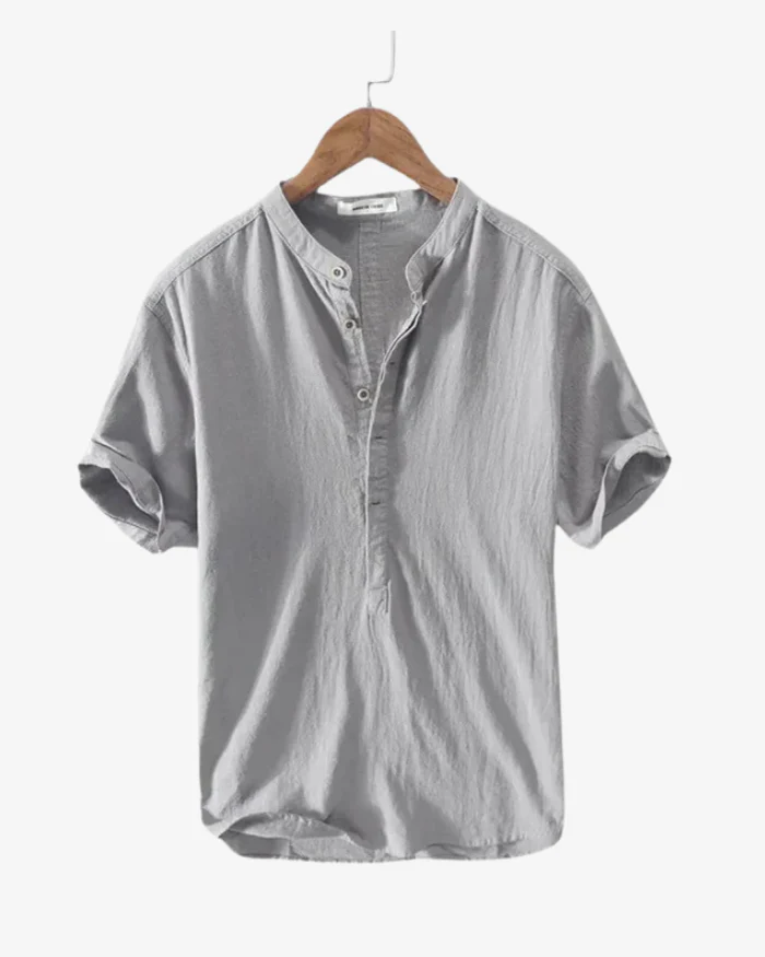Chemise d'été en lin – Style homme haut de gamme 