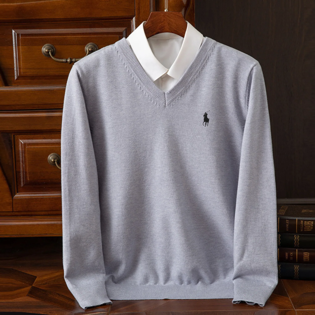 R&amp;L™ | Sweter z dekoltem w serek z czystego kaszmiru – KUP 2, A TRZECI DOSTANIESZ GRATIS 
