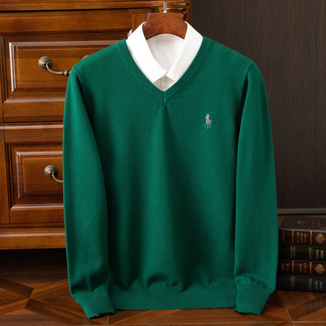 R&amp;L™ | Sweter z dekoltem w serek z czystego kaszmiru – KUP 2, A TRZECI DOSTANIESZ GRATIS 