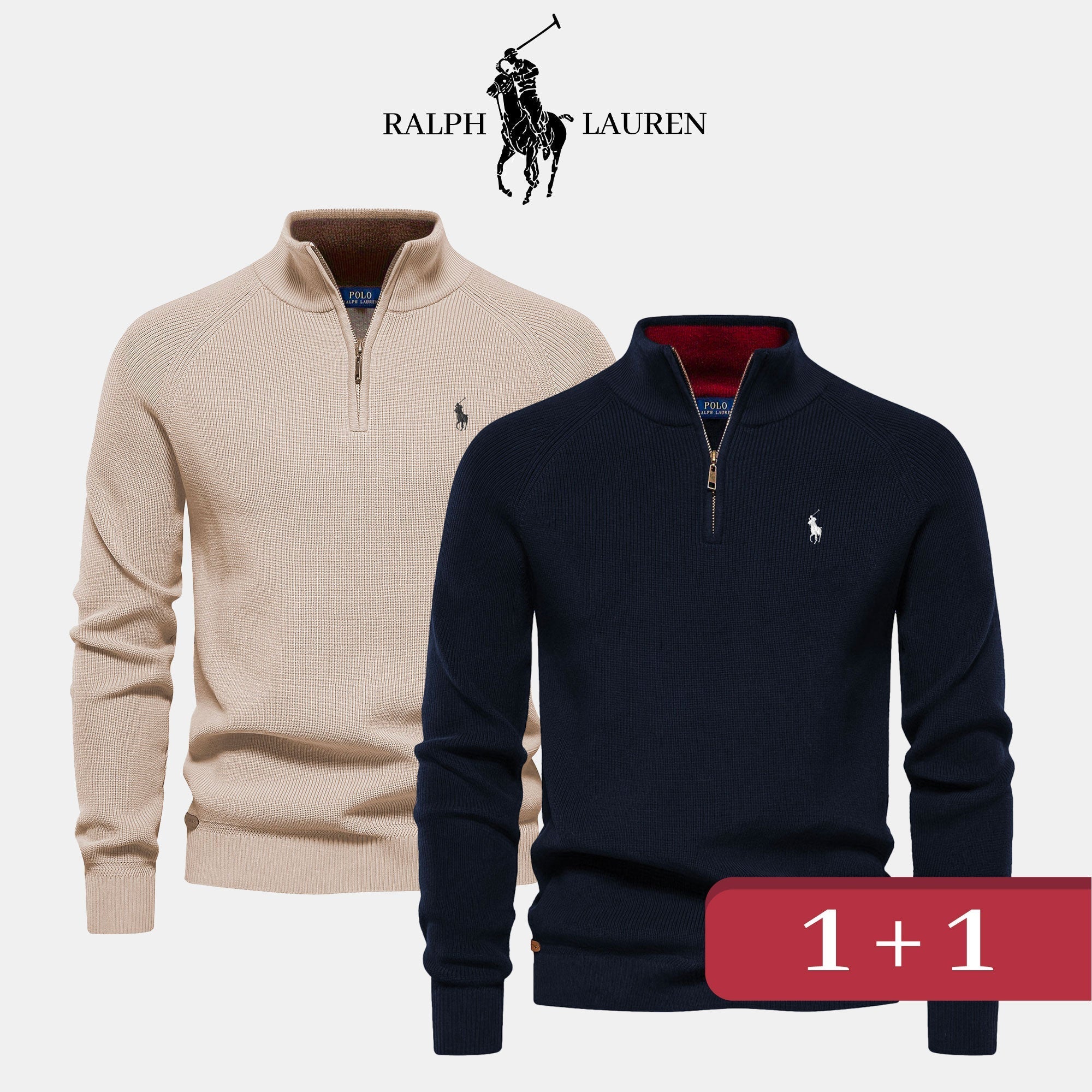 Sweter z zamkiem błyskawicznym R&amp;L 1+1