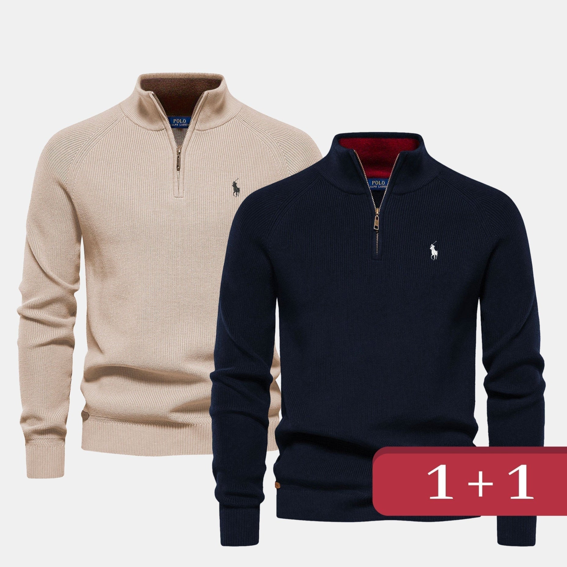 Sweter z zamkiem błyskawicznym R&amp;L 1+1