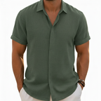 Chemise classique en lin et coton 
