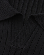 Premium Ribbed Knit Polo