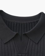 Premium Ribbed Knit Polo