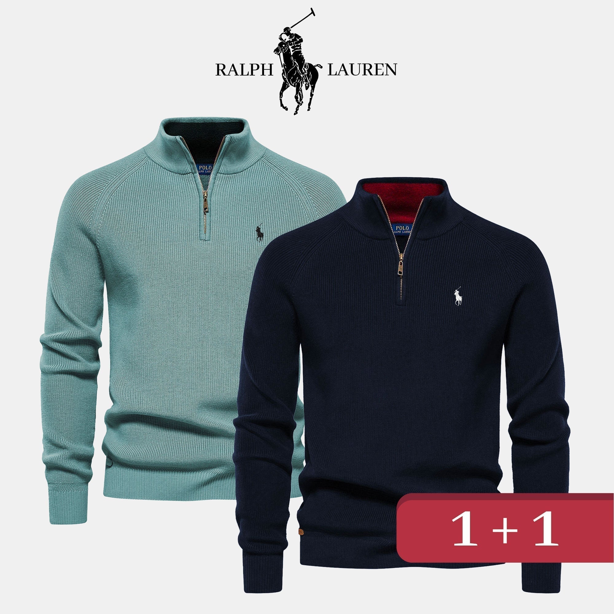 Sweter z zamkiem błyskawicznym R&amp;L 1+1